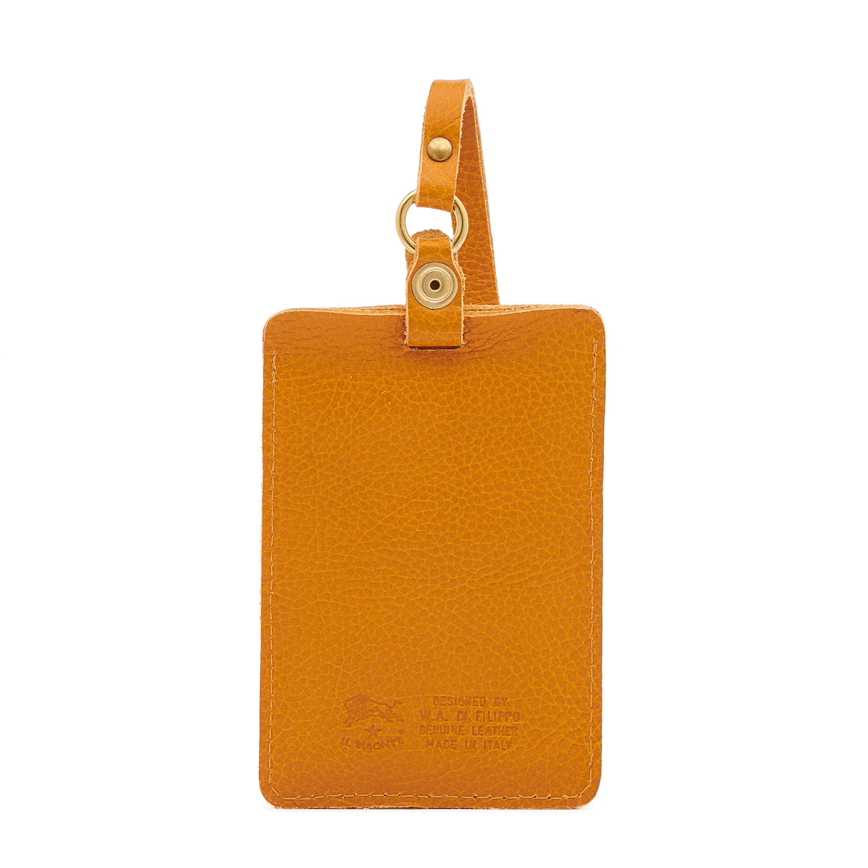 Card case in leather color honey