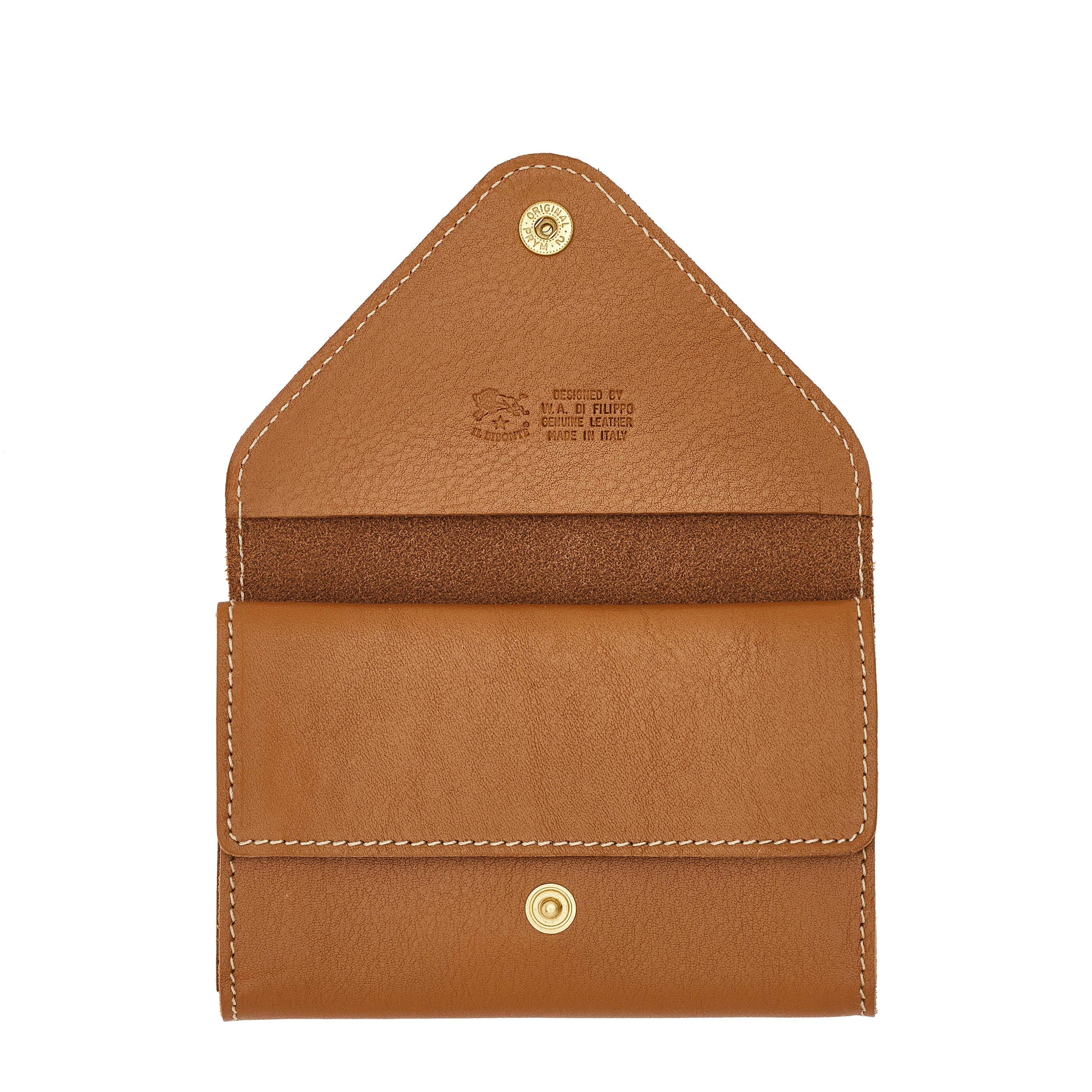 Uffizi | Card case in leather color gianduia