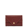 Uffizi | Card case in leather color black cherry