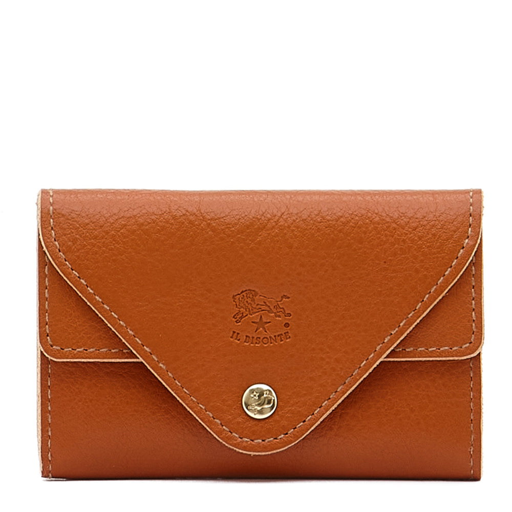 Uffizi | Card case in calf leather color caramel