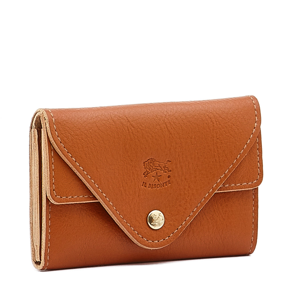 Uffizi | Card case in calf leather color caramel