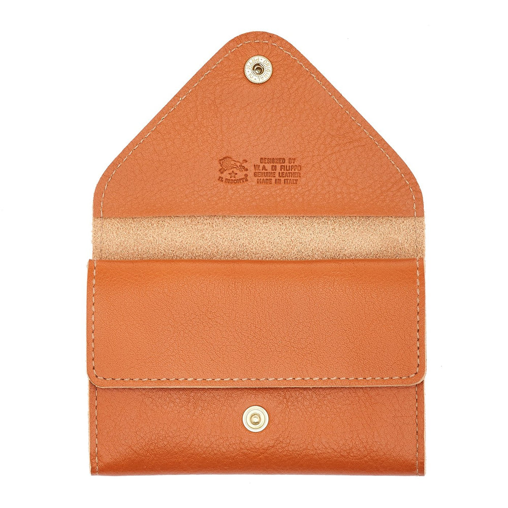 Uffizi | Card case in calf leather color caramel