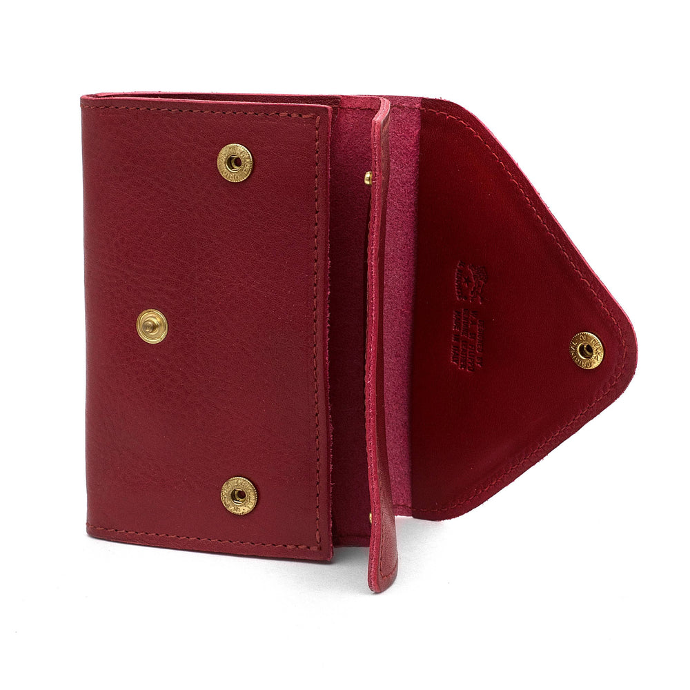 Uffizi | Card case in calf leather color red