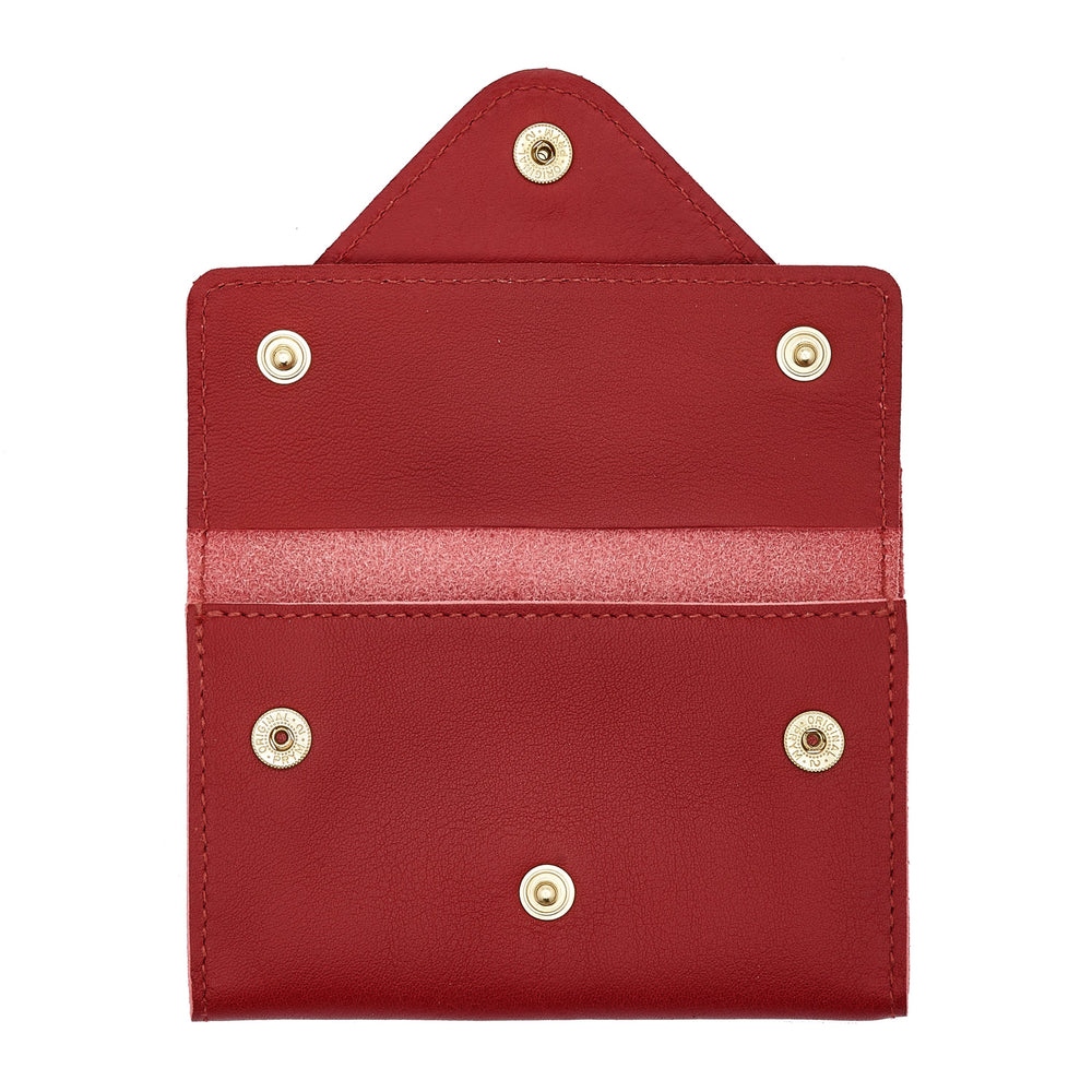 Uffizi | Card case in calf leather color red