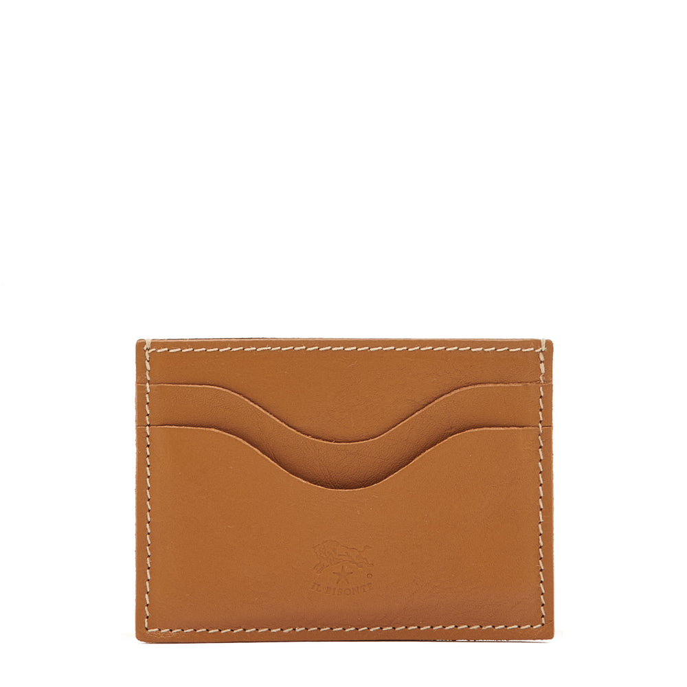 Salina | Card case in leather color gianduja