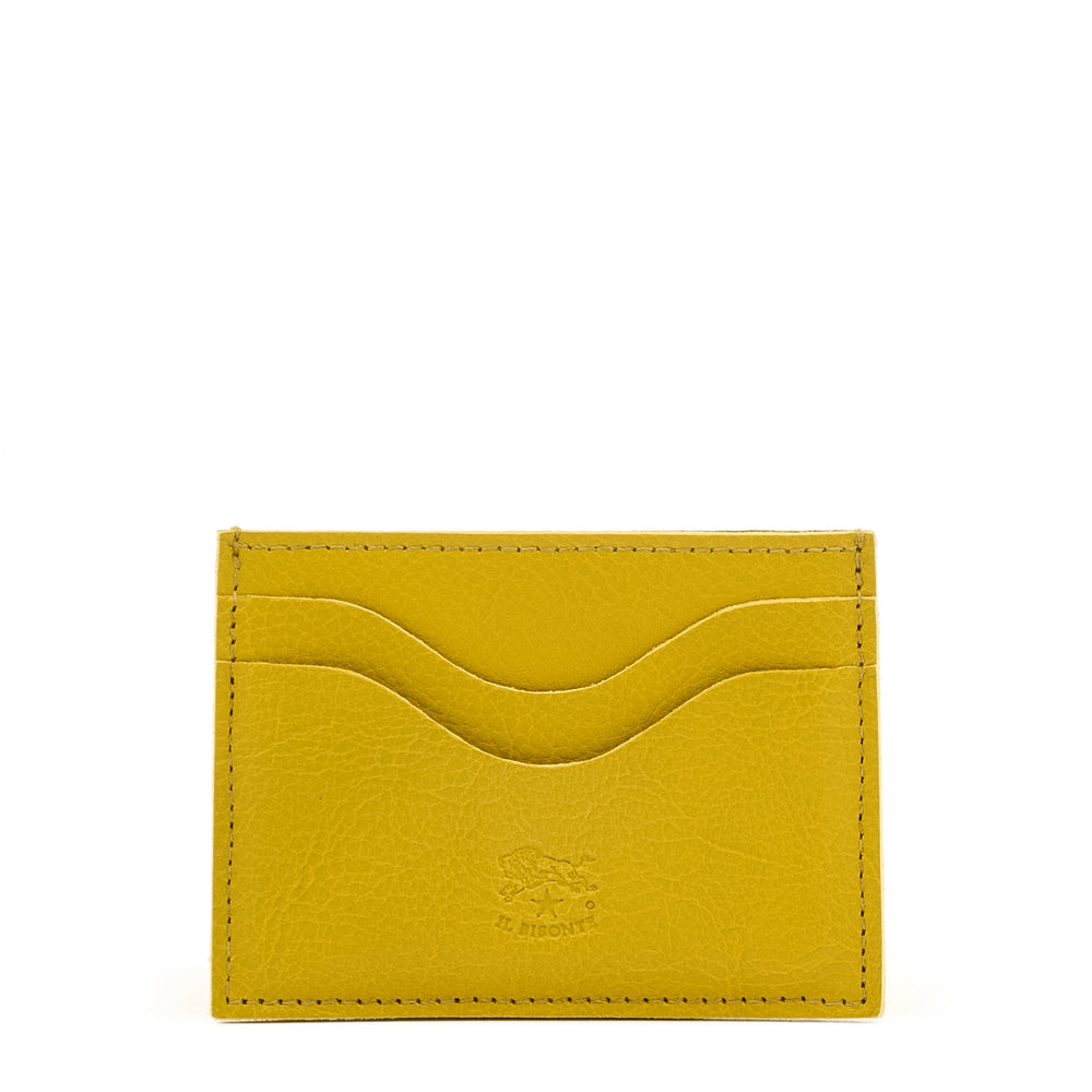 Salina | Card case in vintage leather color light olive