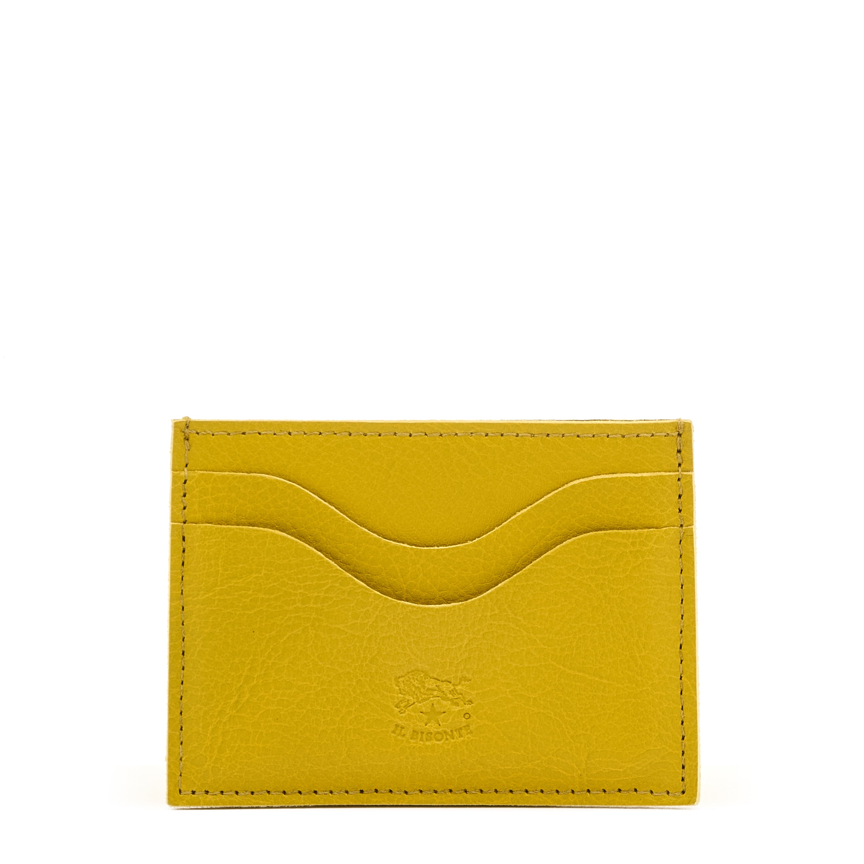 Salina | Card case in vintage leather color light olive