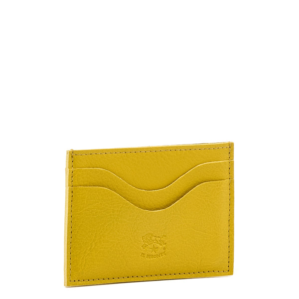 Salina | Porte-cartes en cuir vintage couleur olive clair