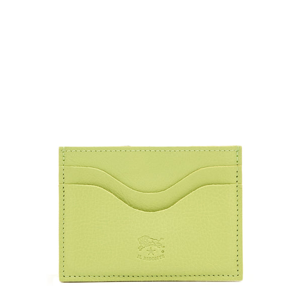 Salina | Card case in vintage leather color celery