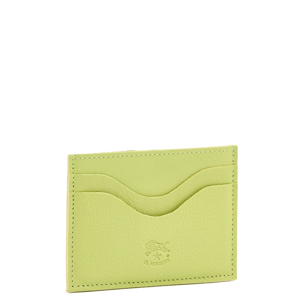 Salina | Card case in vintage leather color celery