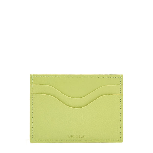 Salina | Card case in vintage leather color celery