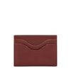 Salina | Card case in leather color black cherry