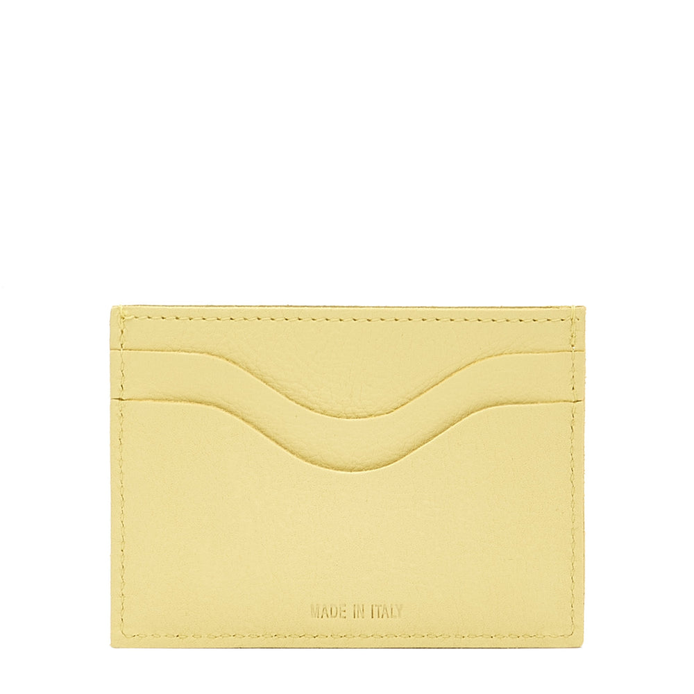 Salina | Card case in leather color mimosa