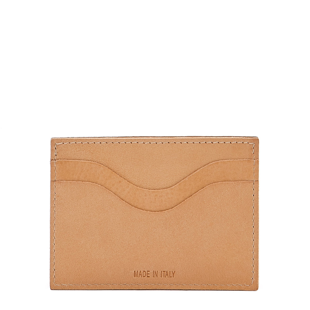Salina | Porta carte in pelle colore naturale