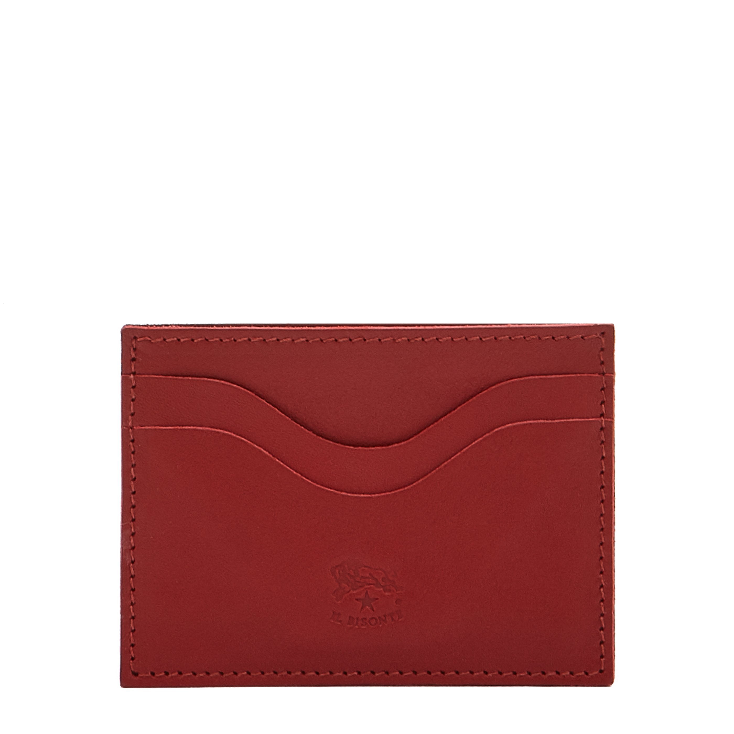 Salina | Porta carte in pelle colore rosso