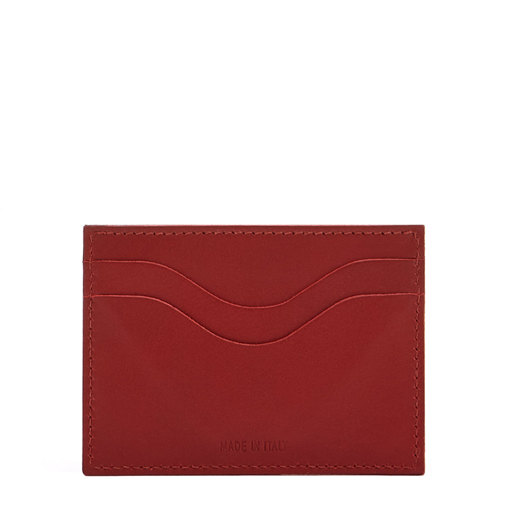 Salina | Porta carte in pelle colore rosso