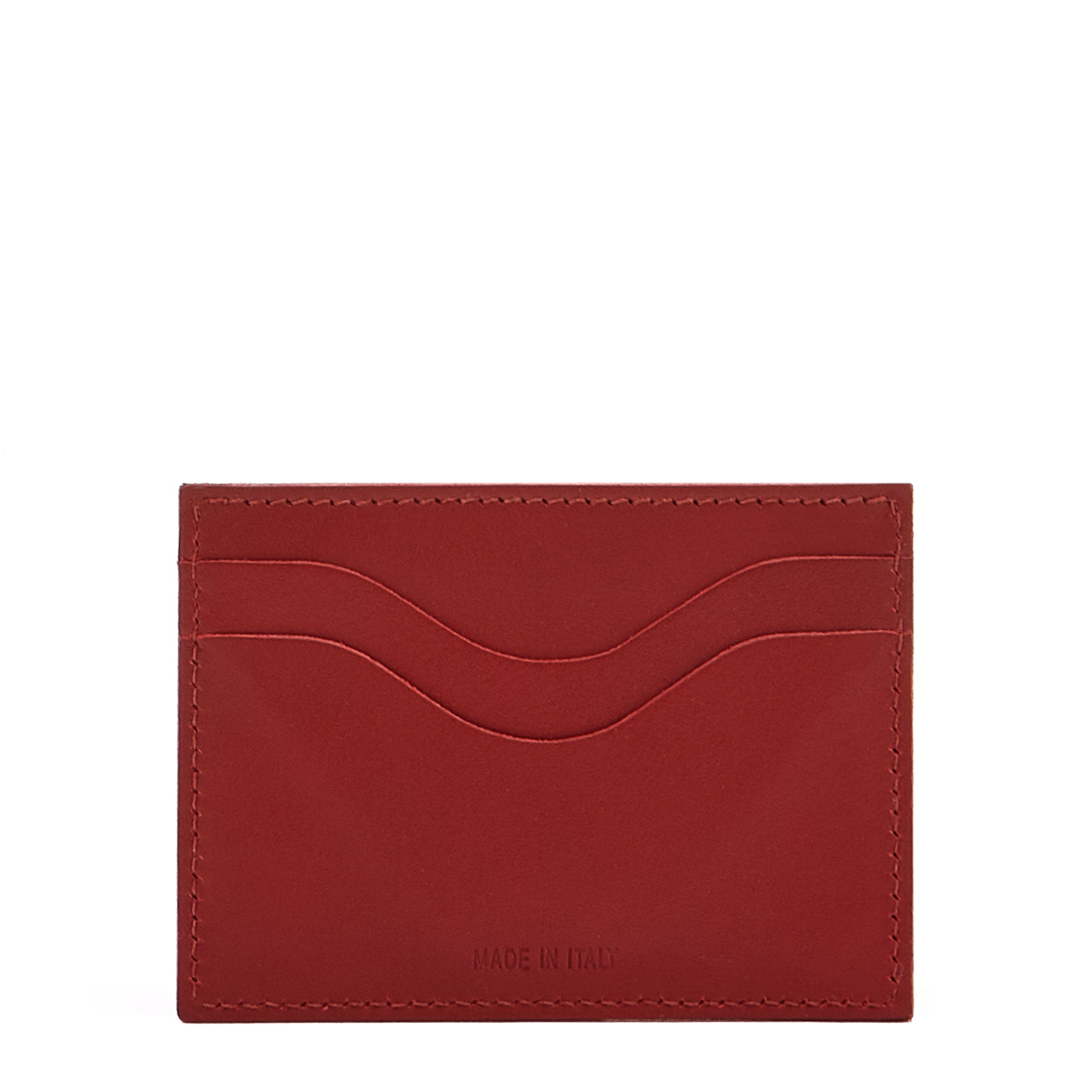 Salina | Porta carte in pelle colore rosso