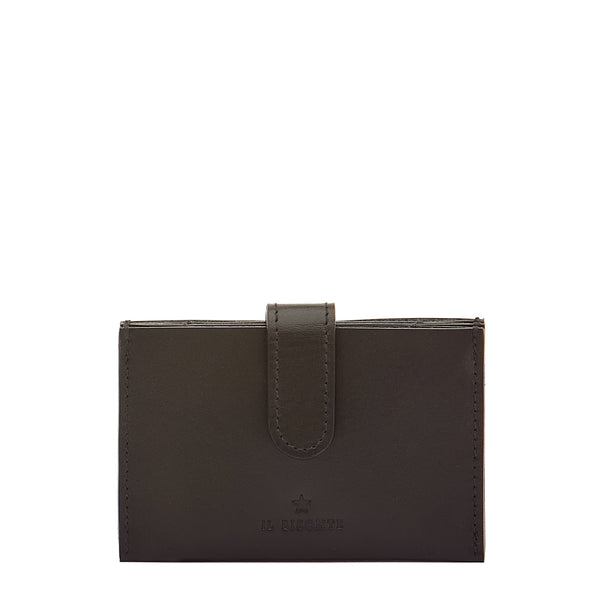 Maggio | Porte-cartes pour femme en cuir couleur noir