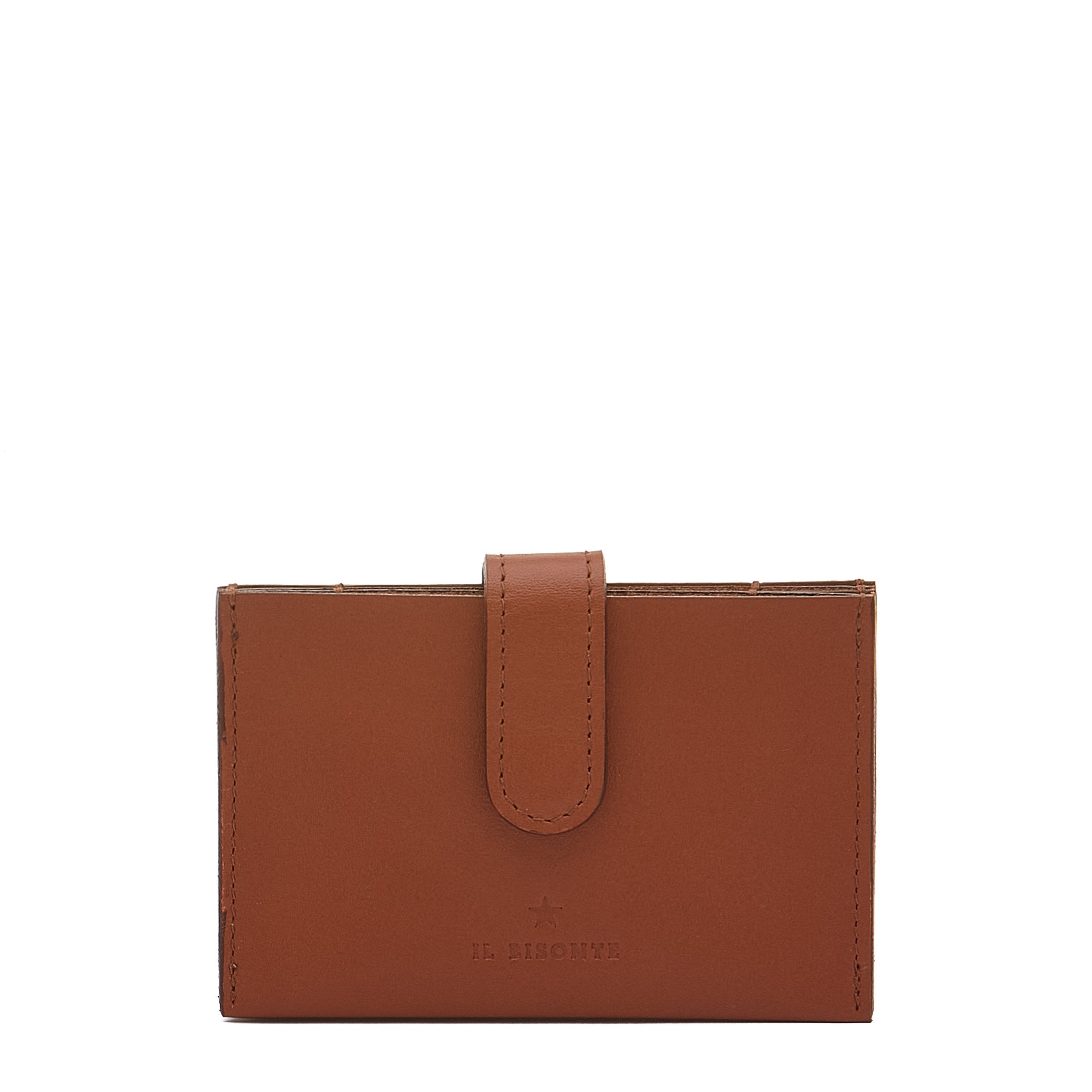 Maggio | Women's card case in leather color red ruggine