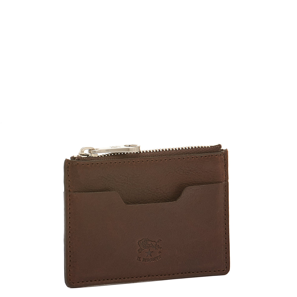 Cestello | Porte-cartes pour homme en cuir vintage couleur cafè