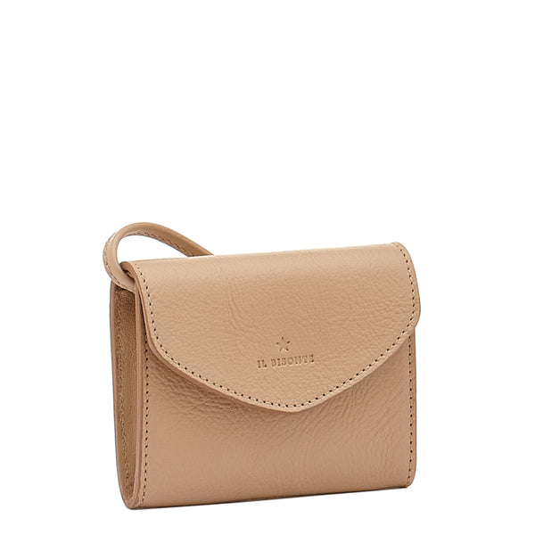 Bigallo | Women's card case in leather color caffelatte