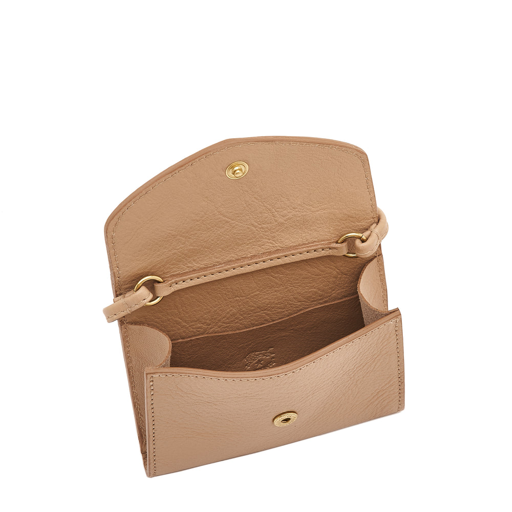 Bigallo | Women's card case in leather color caffelatte