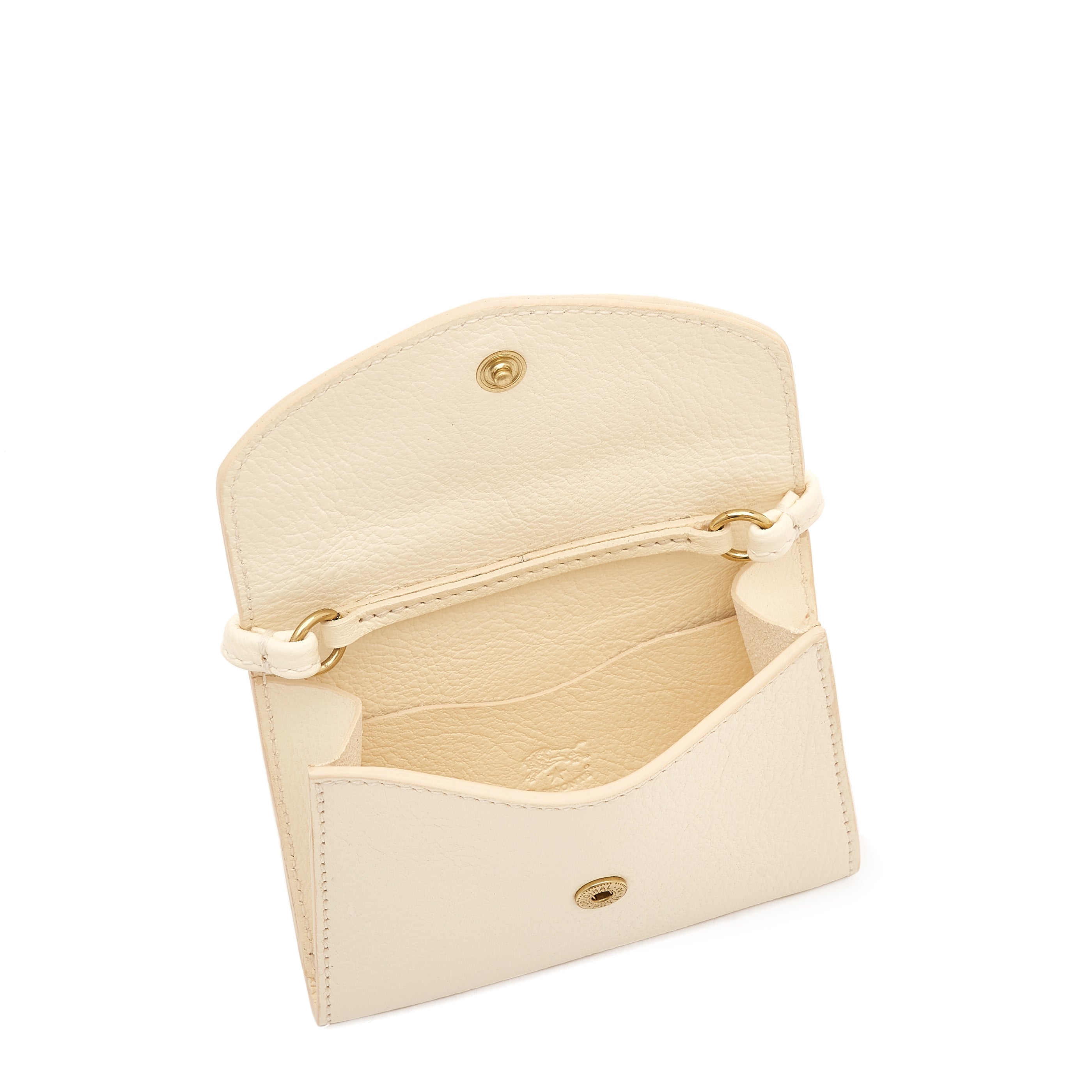 Bigallo | Women's card case in leather color milk