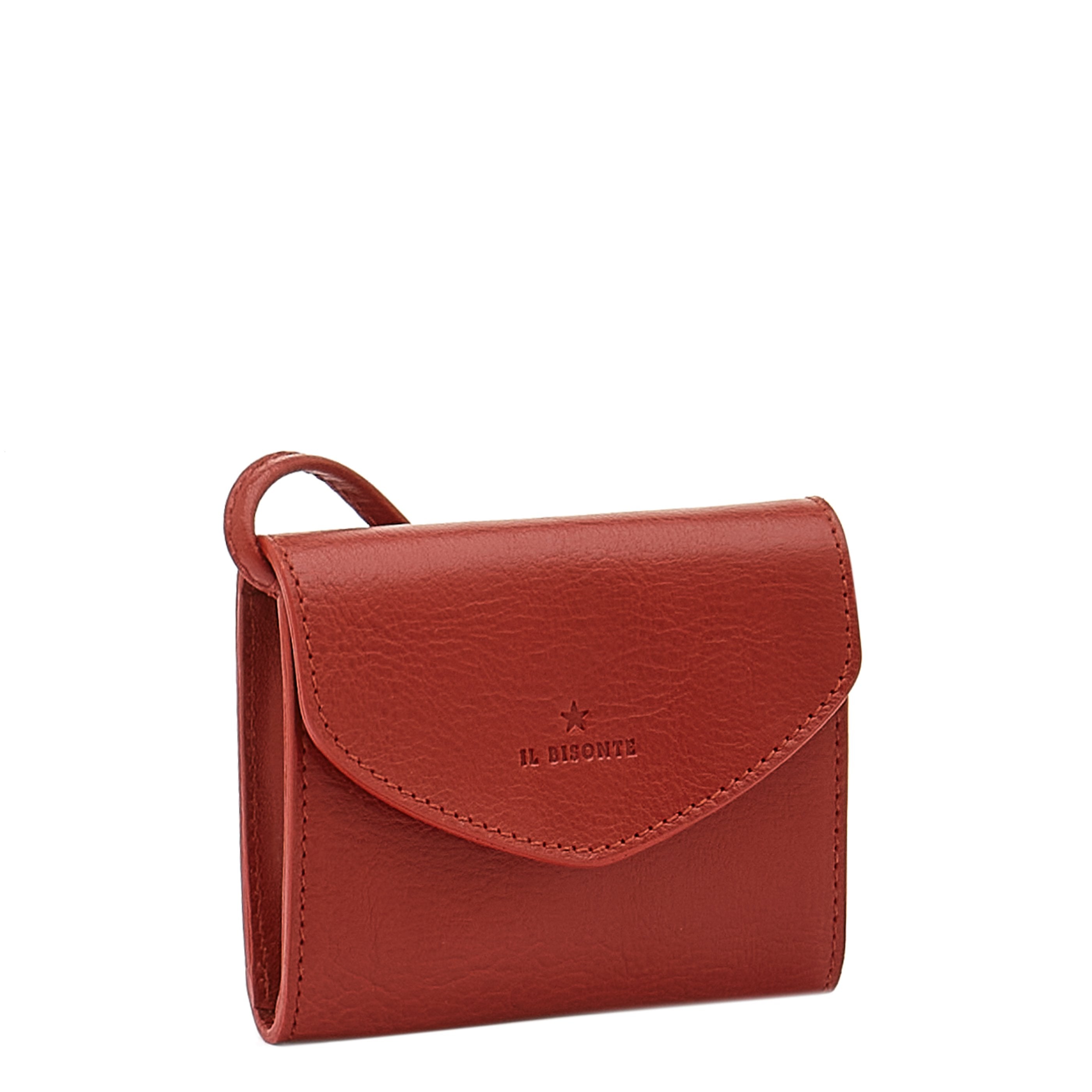 Bigallo | Women's card case in leather color red