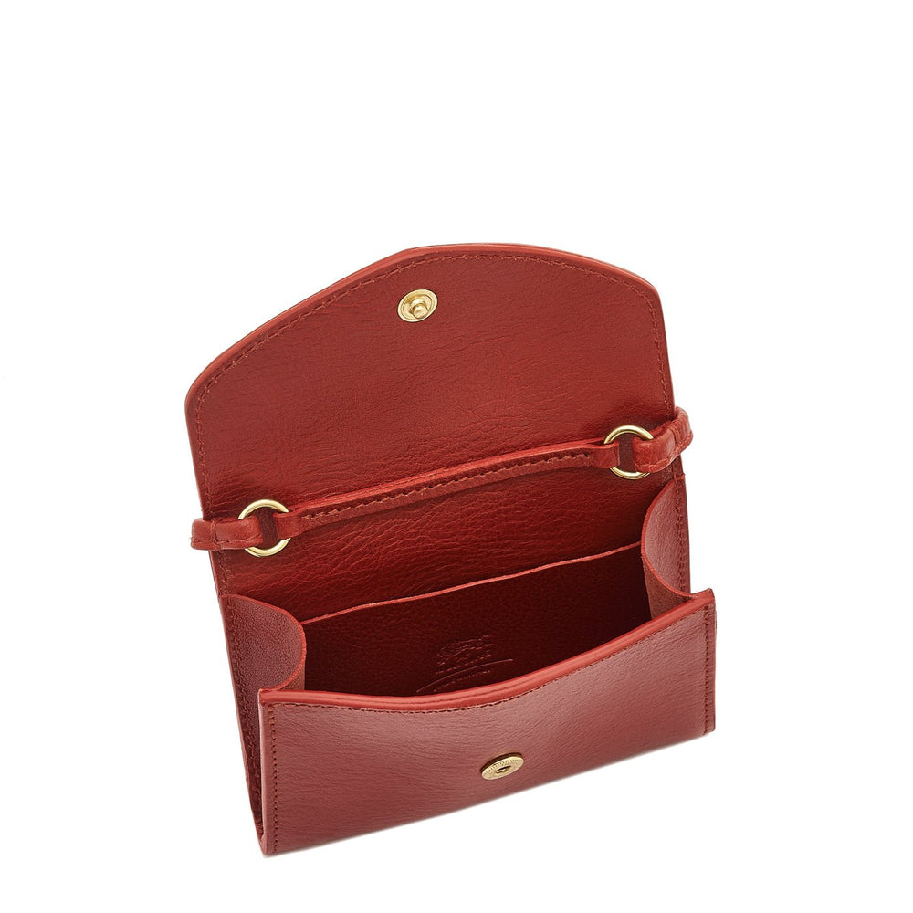 Bigallo | Women's card case in leather color red