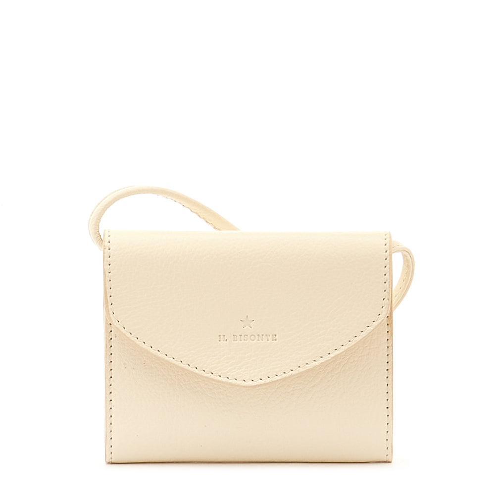 Bigallo | Porte-cartes pour femme en cuir couleur lait