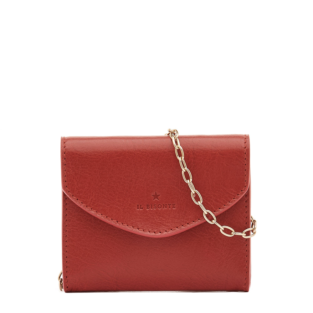 Bigallo | Porte-cartes pour femme en cuir couleur rouge