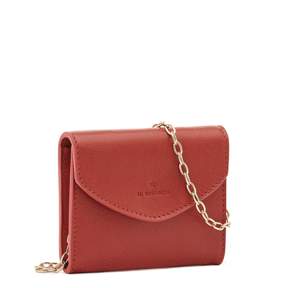 Bigallo | Porte-cartes pour femme en cuir couleur rouge