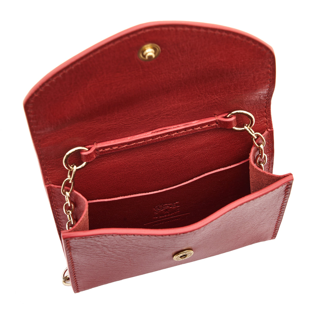 Bigallo | Porte-cartes pour femme en cuir couleur rouge