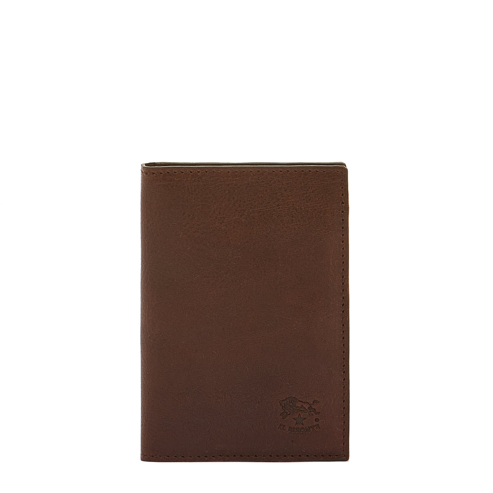 Galileo | Men's card case in vintage leather color coffee