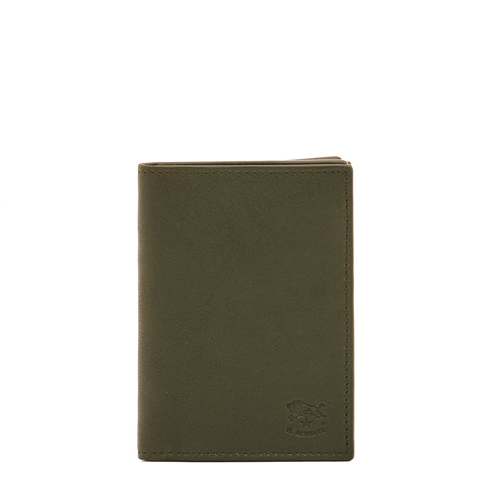 Galileo | Porte-cartes pour homme en cuir vintage couleur forêt