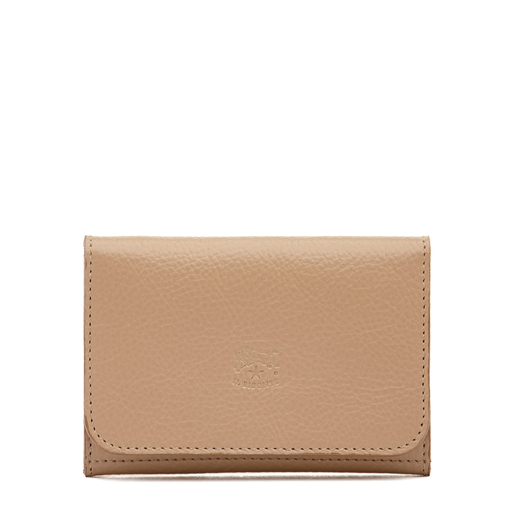 Galileo | Men's card case in leather color caffelatte