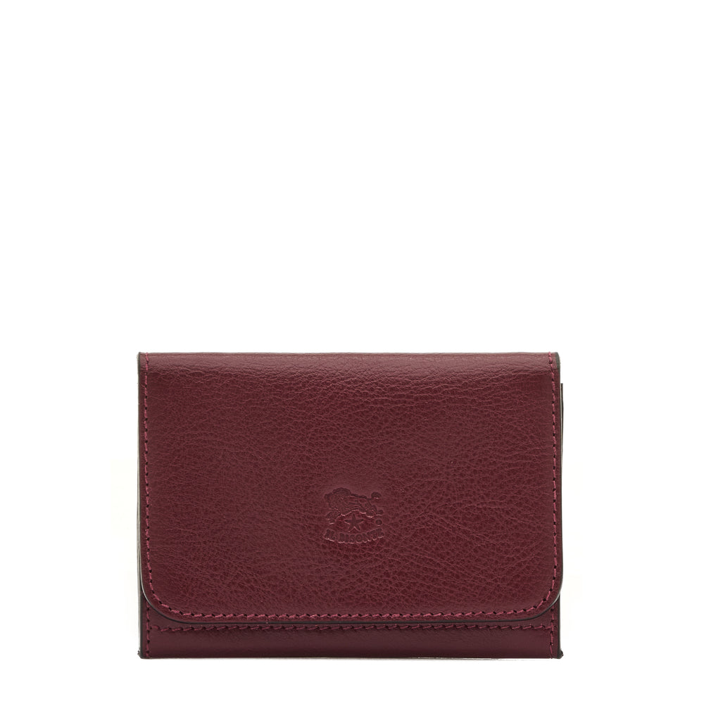 Galileo | Porte-cartes pour homme en cuir vintage couleur cerise noire