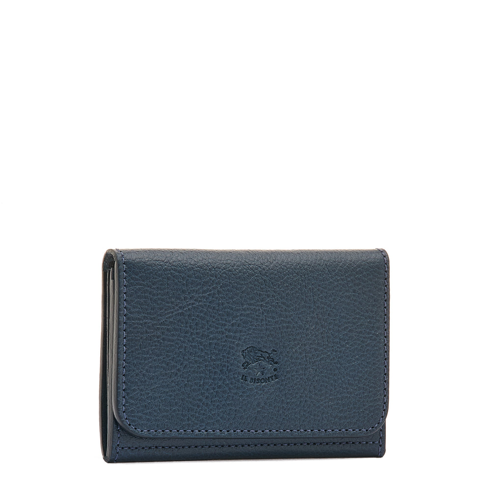 Galileo | Men's card case in calf leather color blue