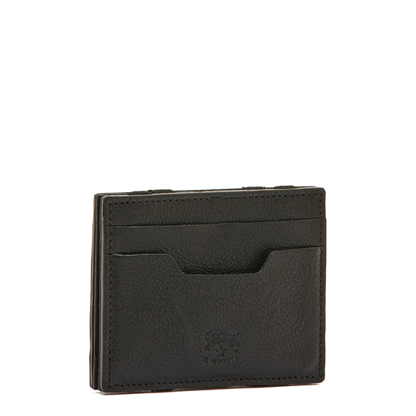 Duccio | Porte-cartes pour homme en cuir vintage couleur noir