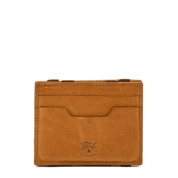 Duccio | Porte-cartes pour homme en cuir vintage couleur naturelle