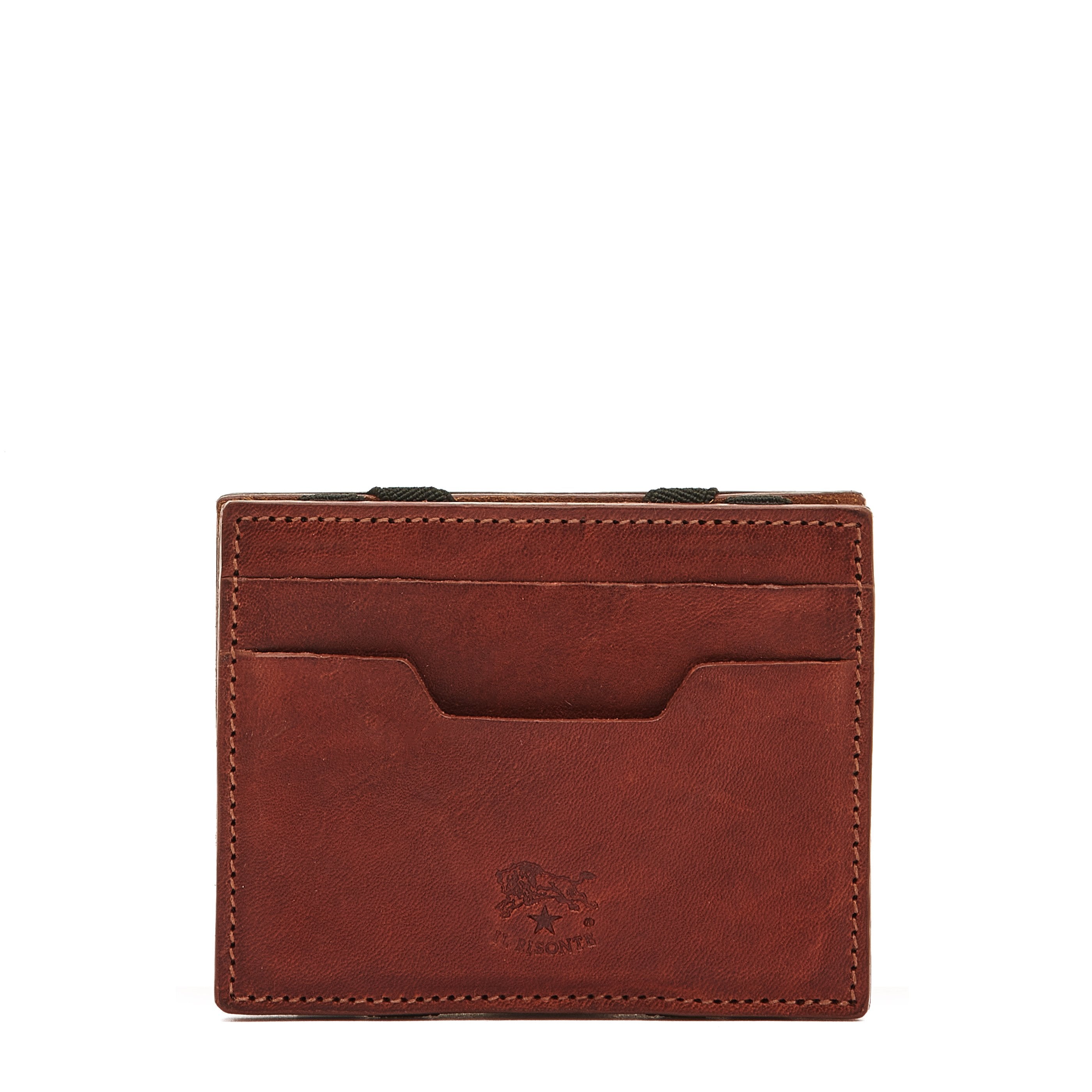 Duccio | Porte-cartes pour homme en cuir vintage couleur sépia