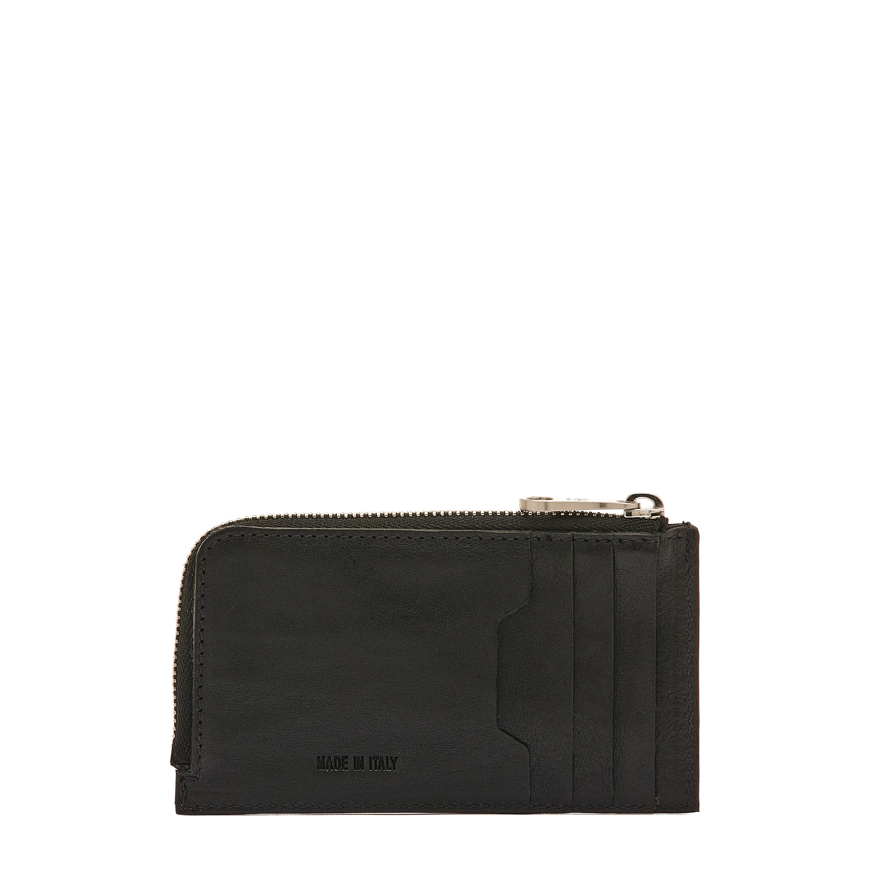 Duccio | Men's card case in vintage leather color black