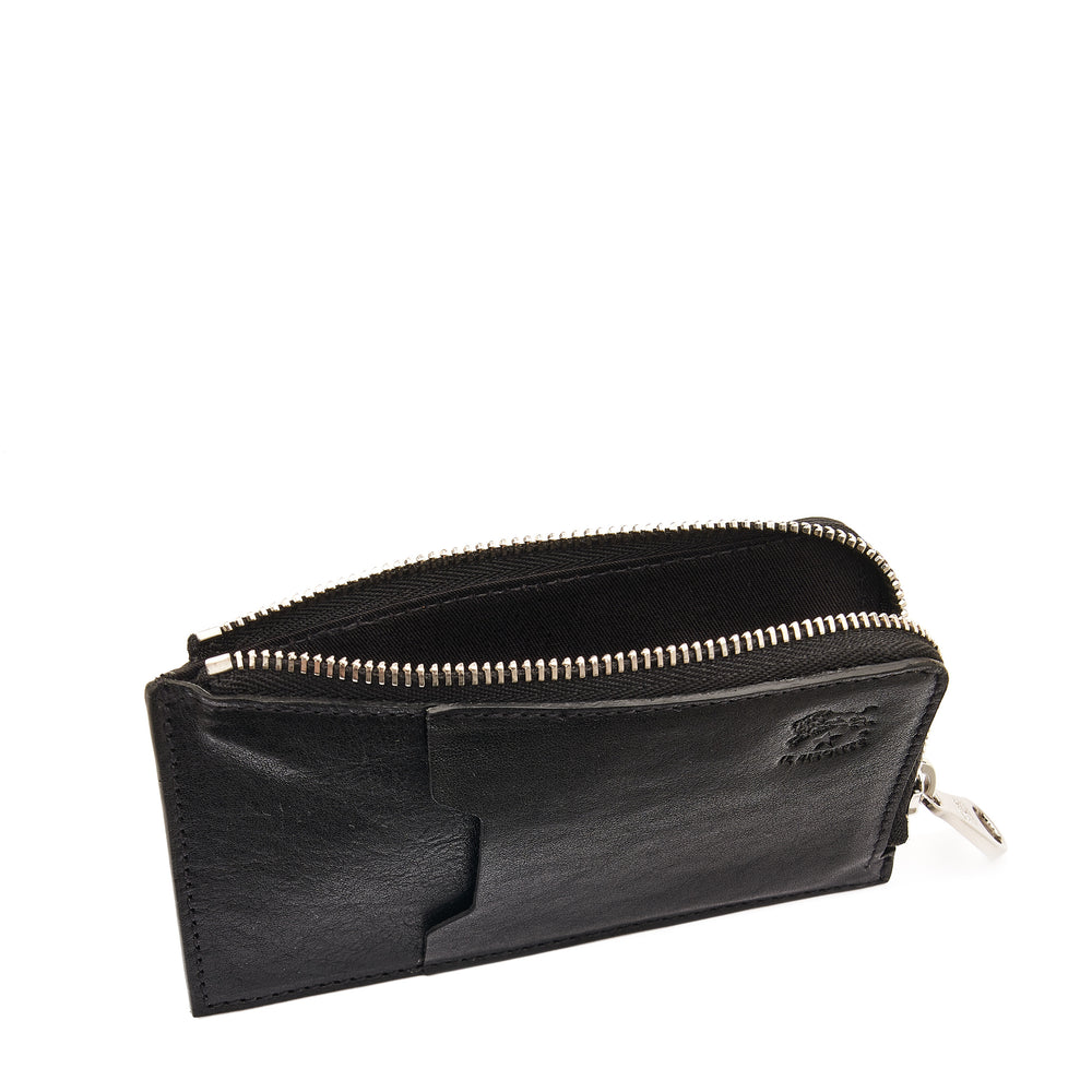 Duccio | Men's card case in vintage leather color black