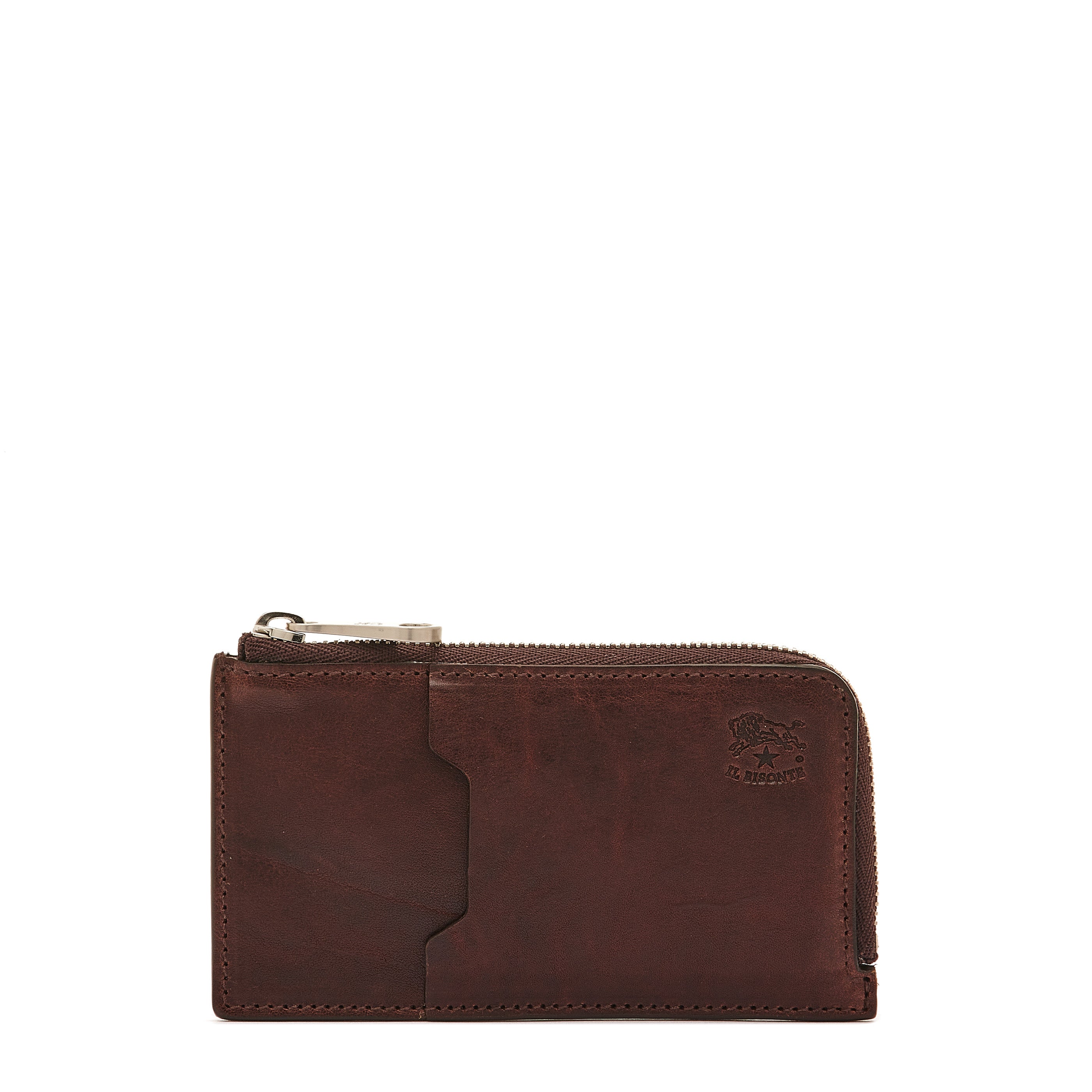 Duccio | Men's card case in vintage leather color coffee