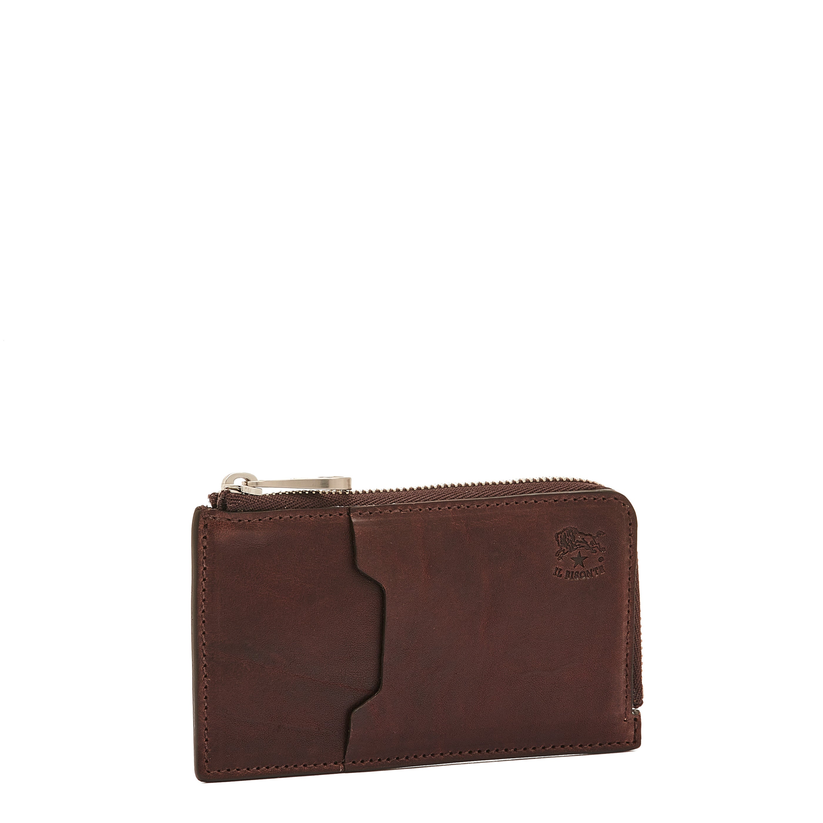 Duccio | Men's card case in vintage leather color coffee