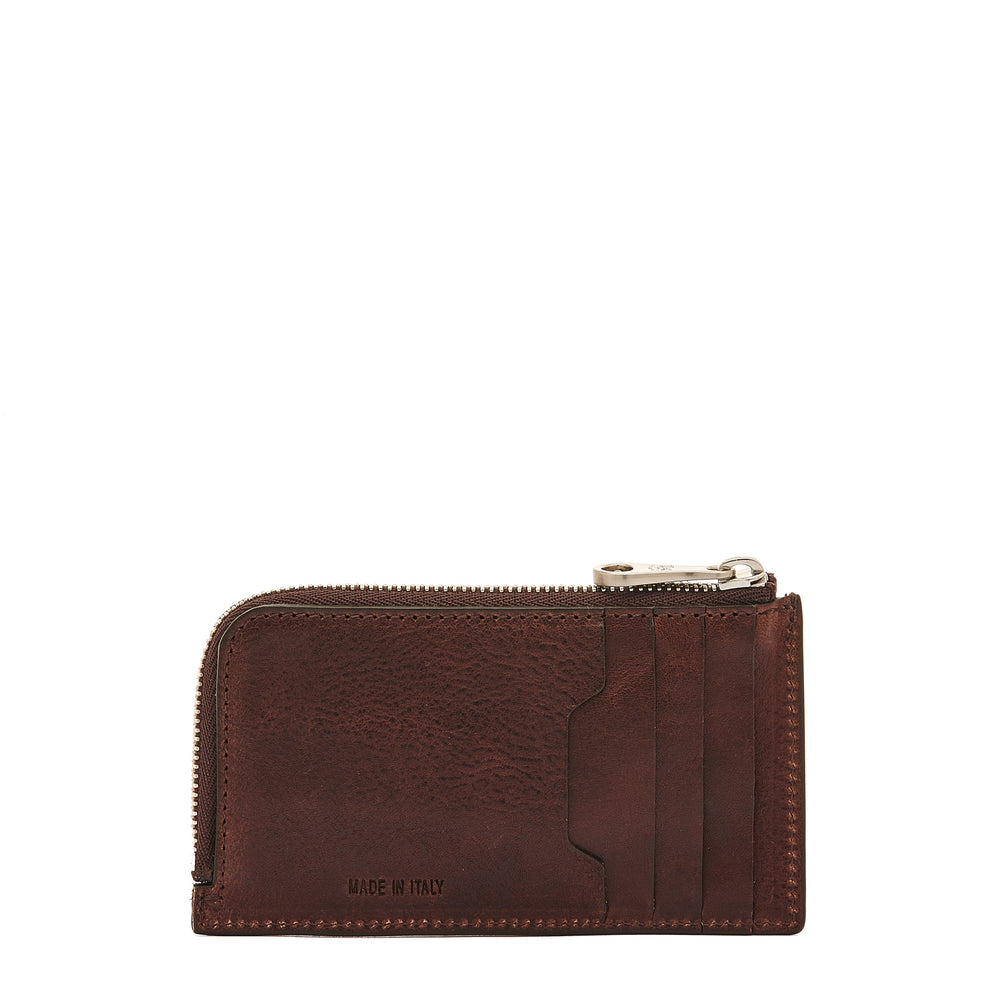 Duccio | Men's card case in vintage leather color coffee