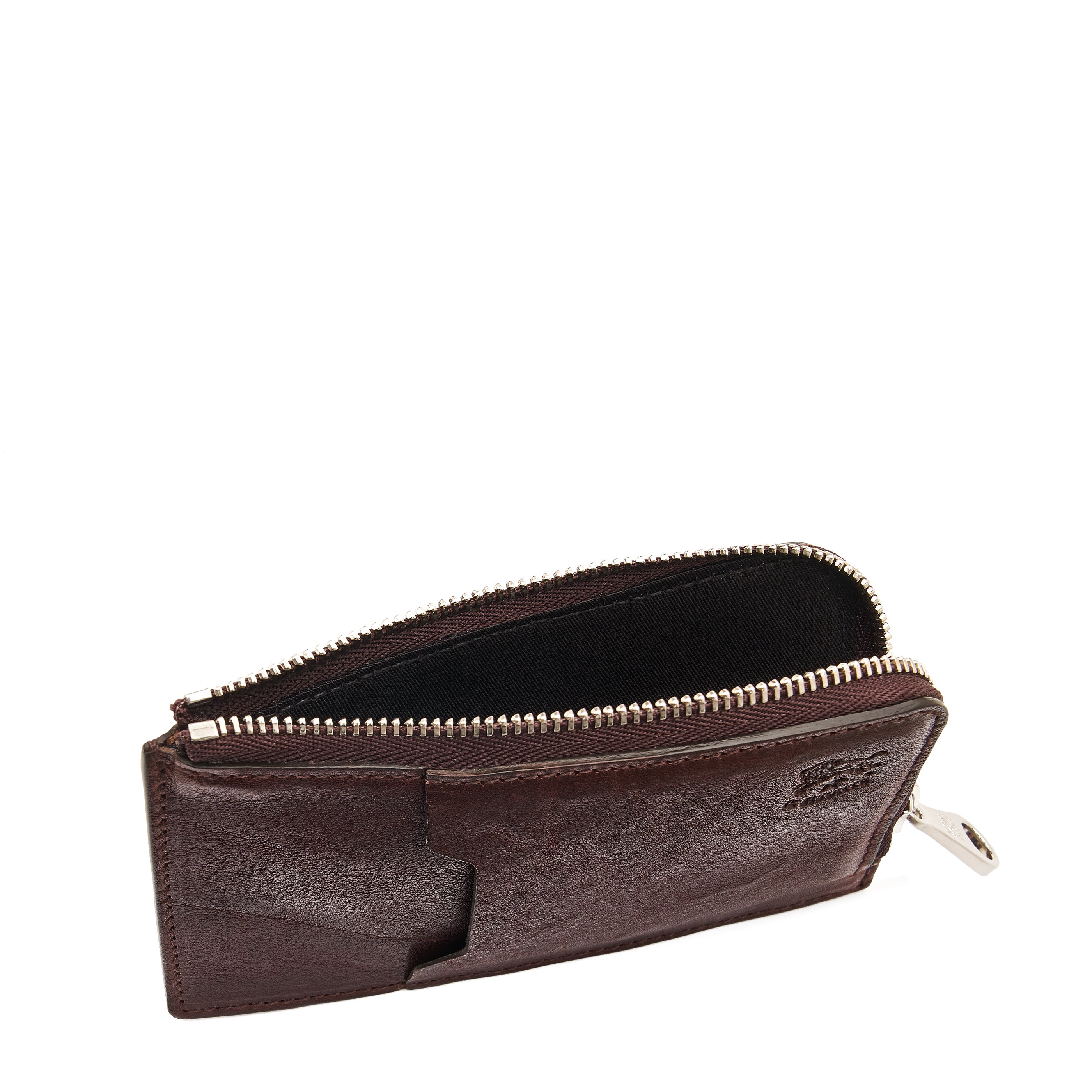 Duccio | Men's card case in vintage leather color coffee