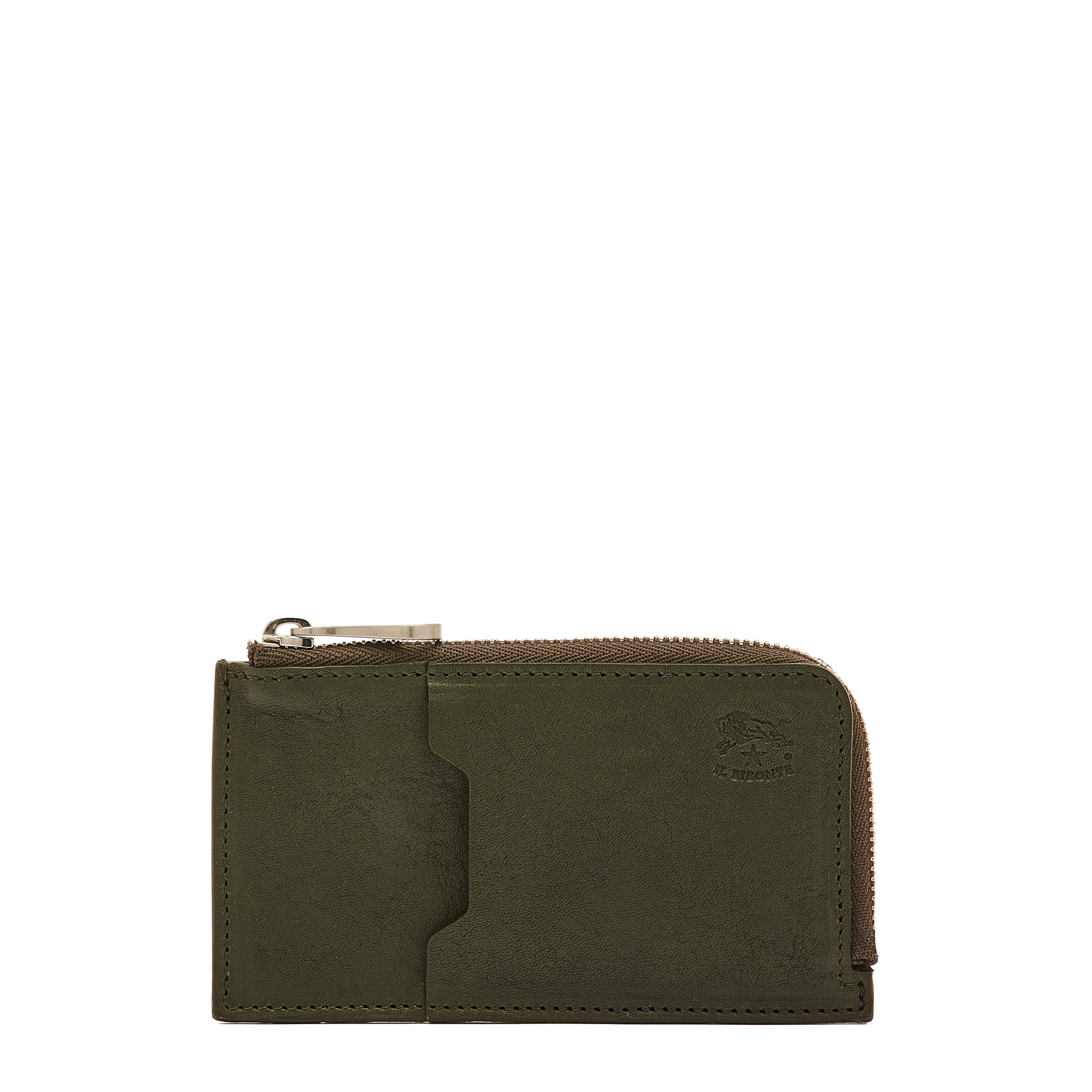 Duccio | Men's card case in vintage leather color forest