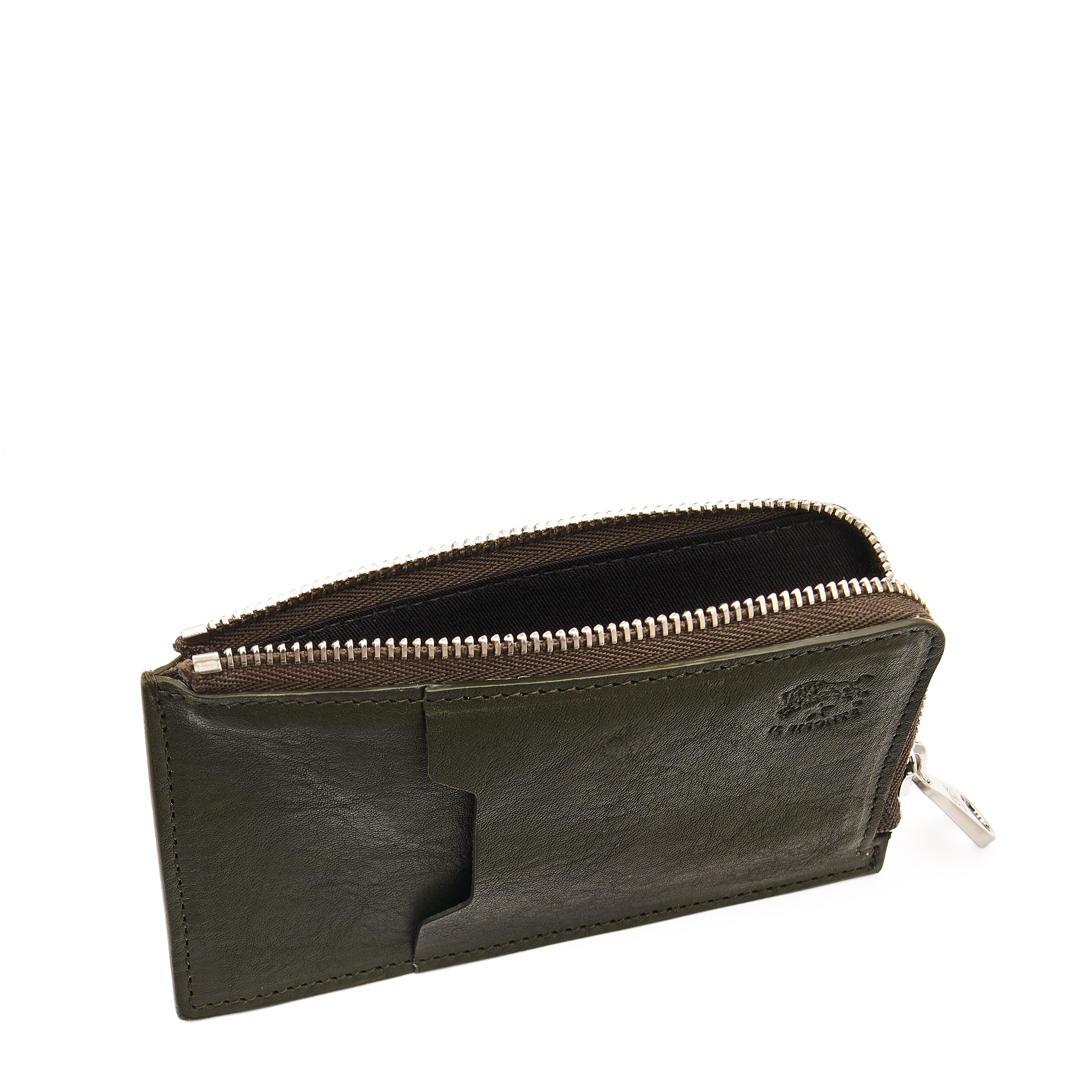 Duccio | Men's card case in vintage leather color forest