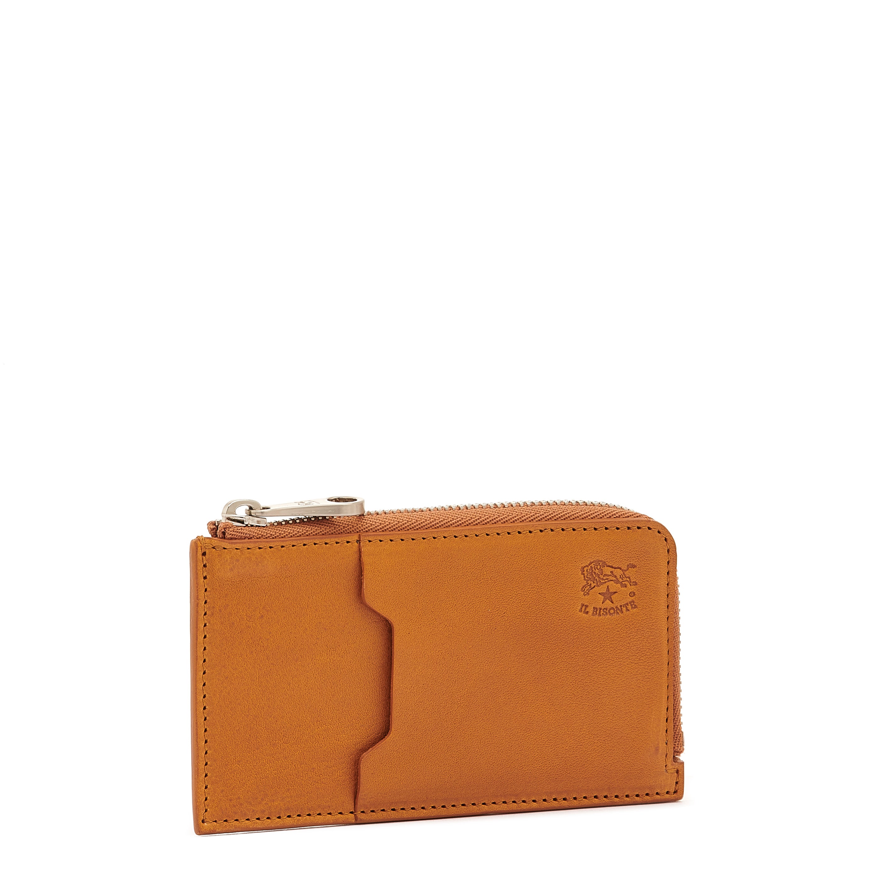 Duccio | Men's card case in vintage leather color natural